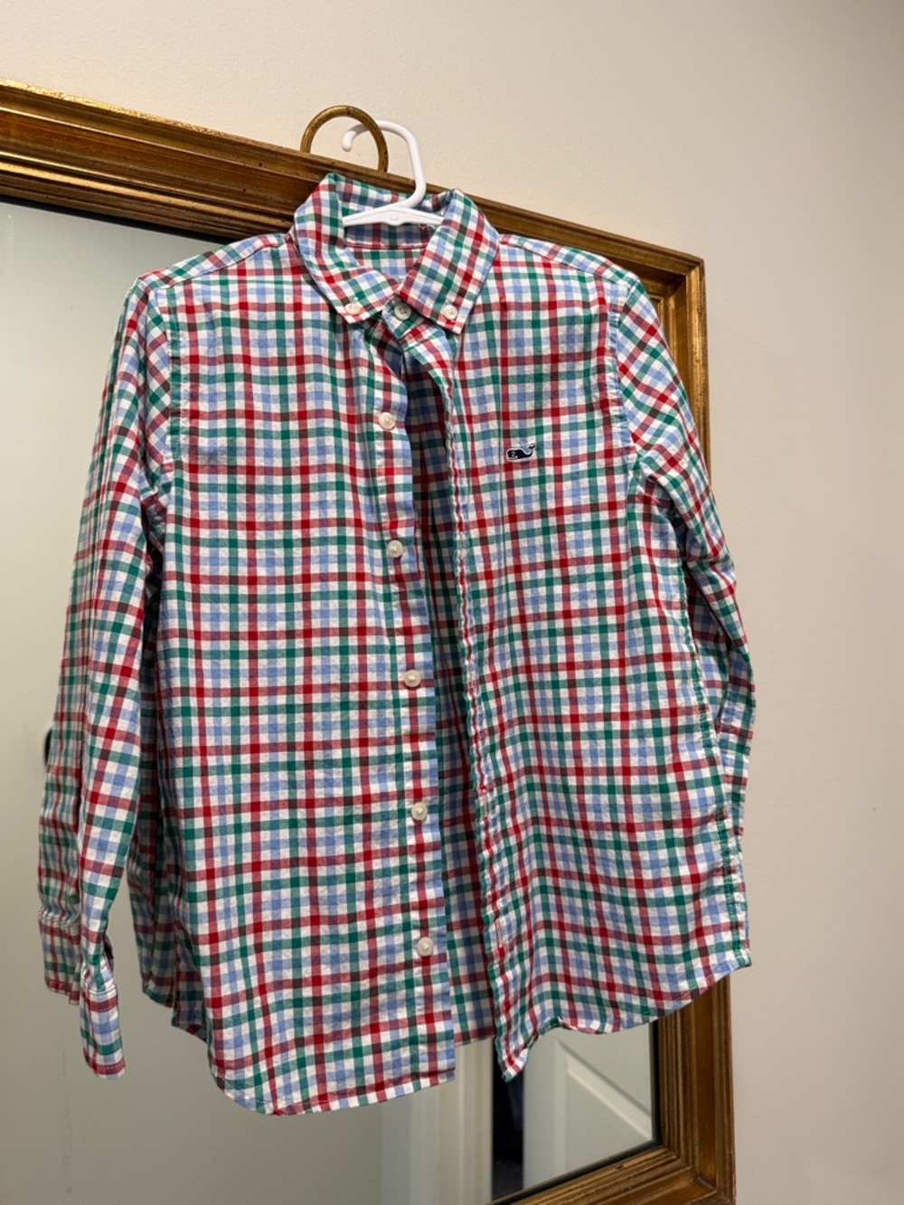 Vineyard Vines Red Green Blue Plaid Button-Down Shirt for Kids